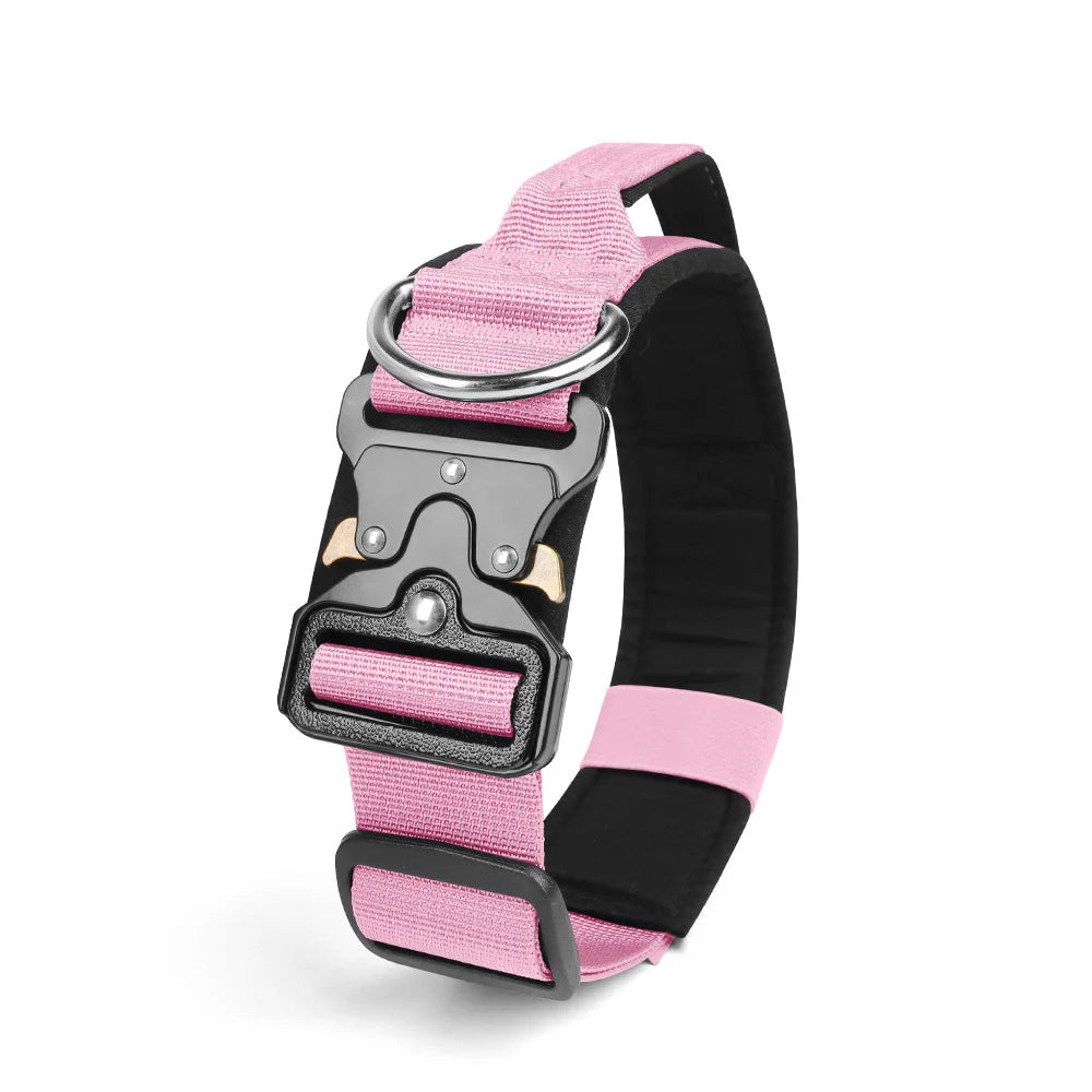 Heavy Duty Wide Dog Collar with Quick Release Buckle – Soft & Adjustable for All Dog Types