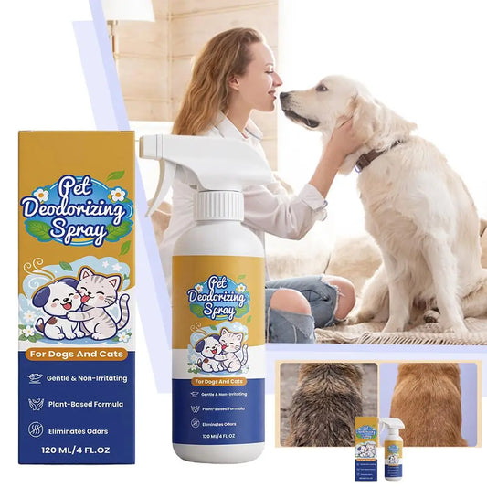 Professional Pet Deodorant Spray – Odor & Urine Smell Eliminator for Dogs & Cats (120ml)