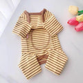 Soft Stripe Four-Legged Dog Pajamas