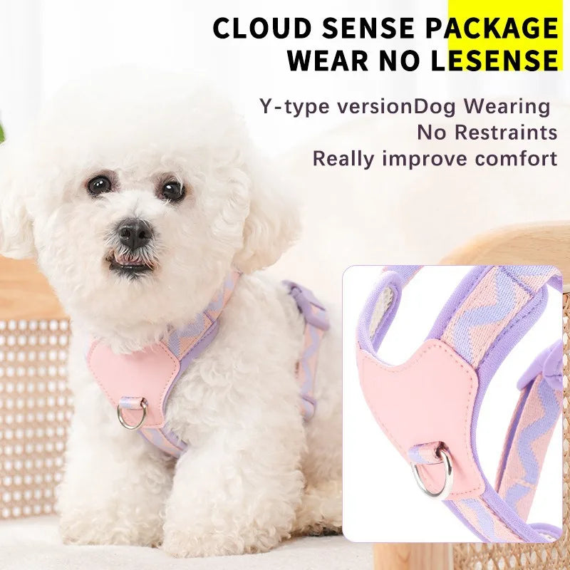 Anti-Breakaway Reflective Dog Vest Harness – No-Pull Adjustable Chest Harness with Optional Leash Set