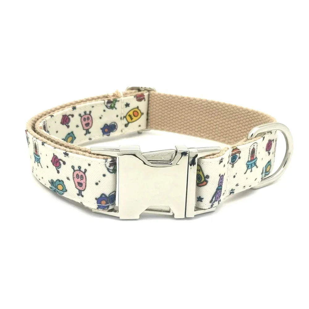 Free Engraving Personalized Dog Collar & Matching Leash – Custom ID Name Tag
