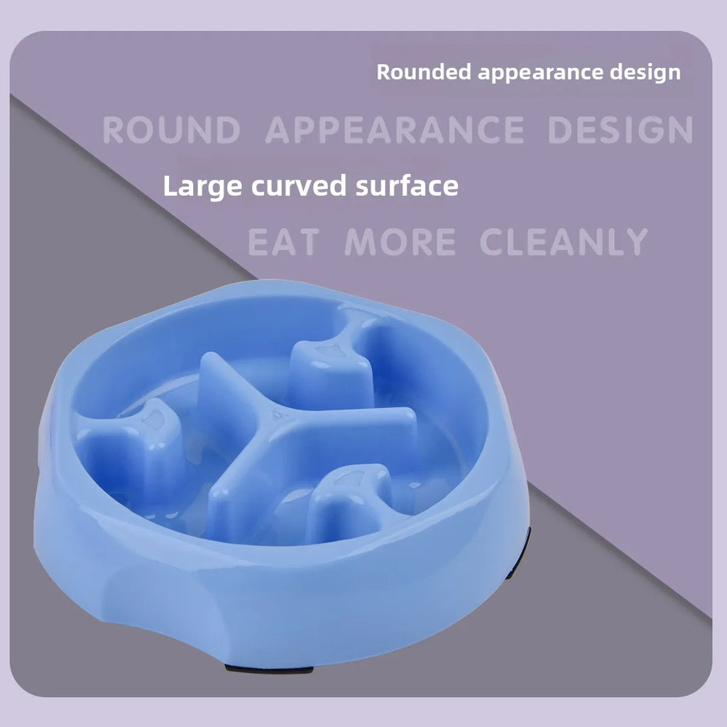 Anti-Choking Slow Food Bowl for Dogs & Cats – Anti-Slip PP Feeder