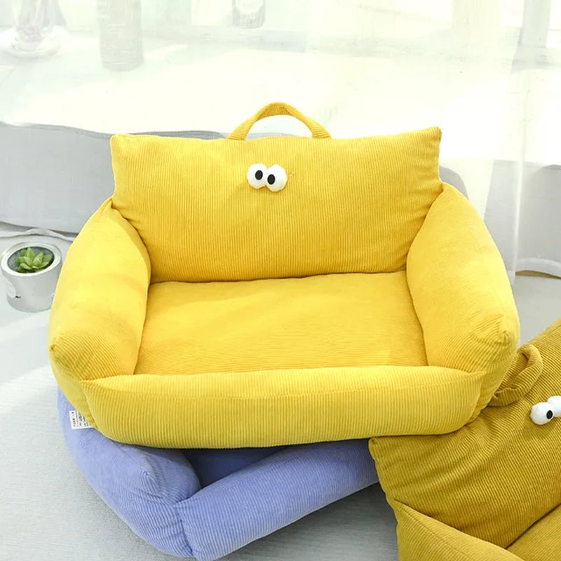 Cat Bed Sofa Winter Warm Foam Neck Pad Nest Beds Pet Deep Sleeping Bed for Small Medium Dogs Comfortable Plush Puppy Supplies