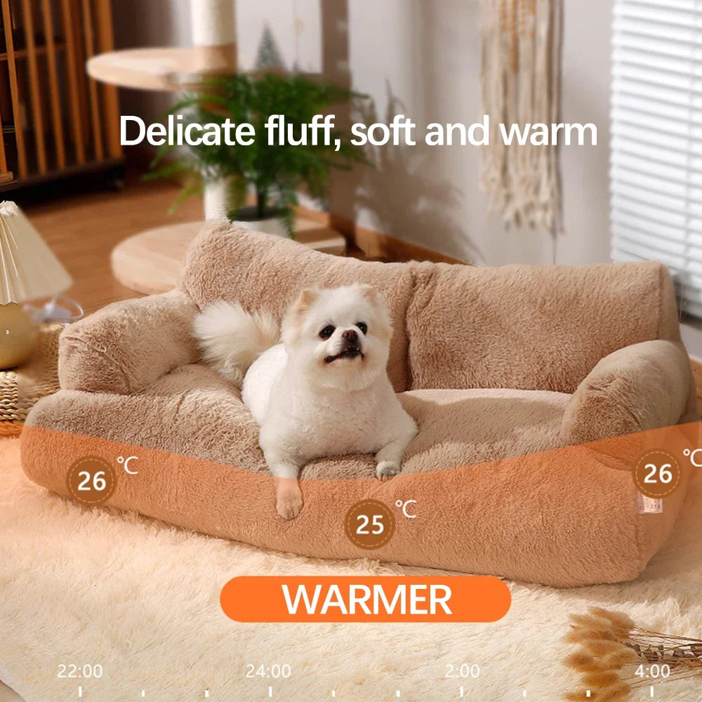 Cat Bed Sofa Winter Warm Foam Neck Pad Nest Beds Pet Deep Sleeping Bed for Small Medium Dogs Comfortable Plush Puppy Supplies