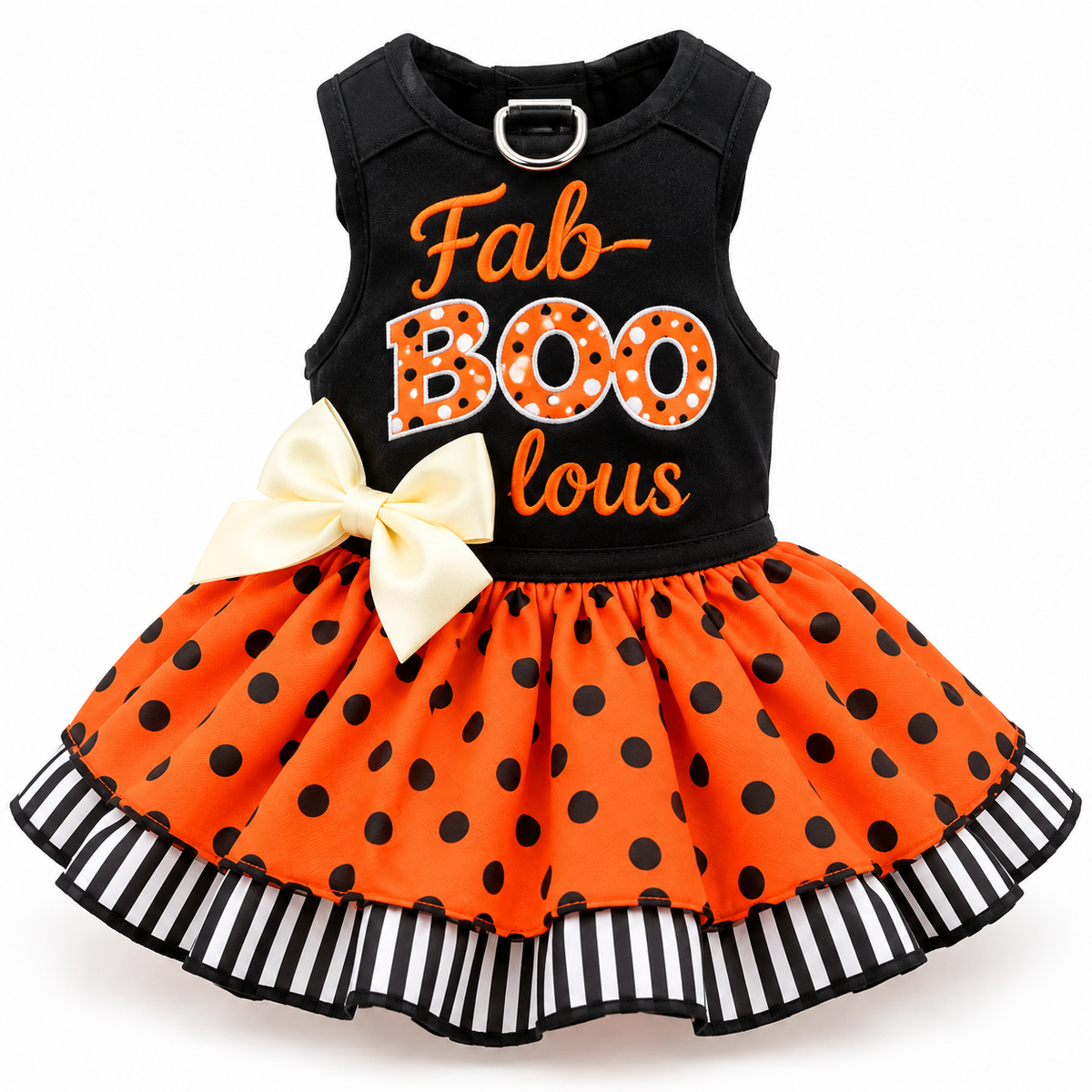 Fab-BOO-lous Halloween dog harness dress