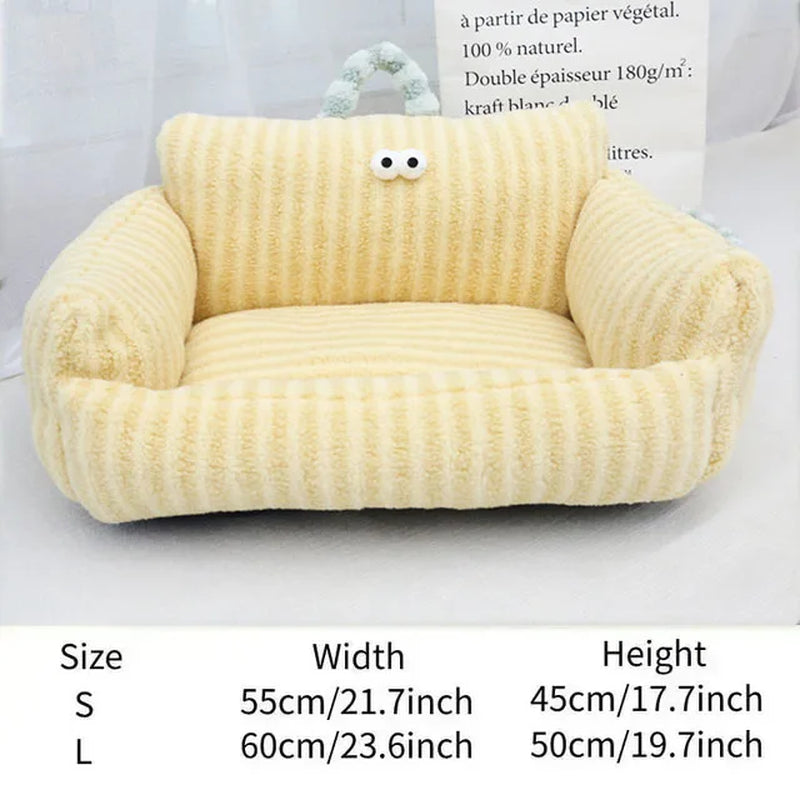 Cat Bed Sofa Winter Warm Foam Neck Pad Nest Beds Pet Deep Sleeping Bed for Small Medium Dogs Comfortable Plush Puppy Supplies